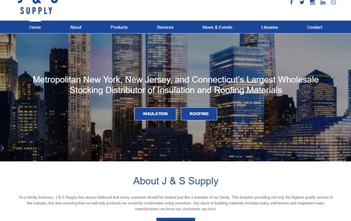 J & S Website Screenshot